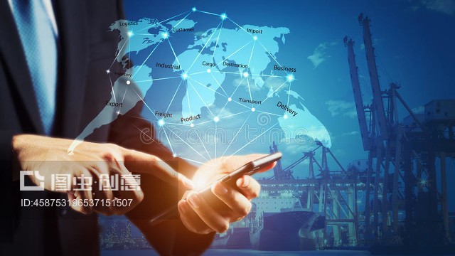 商務物流概念全球商務連接技術接口gobalBusiness Logistics concept, Global business connection technology interface gobal