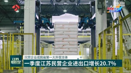 一季度江蘇民營企業進出口增長20.7%