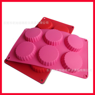 東莞宏旭 通過LFGB檢測的硅膠6格蛋糕模，品質與安全之選